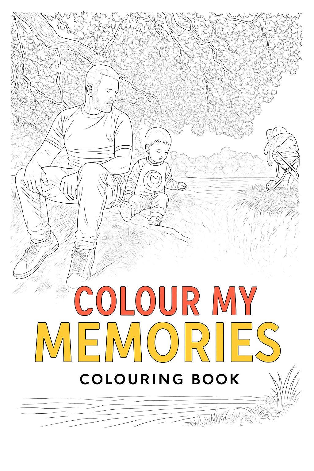 Custom Photo Colouring Book | Personalised A4 Line Art from Your Photos | Unique Gift for Kids & Adults