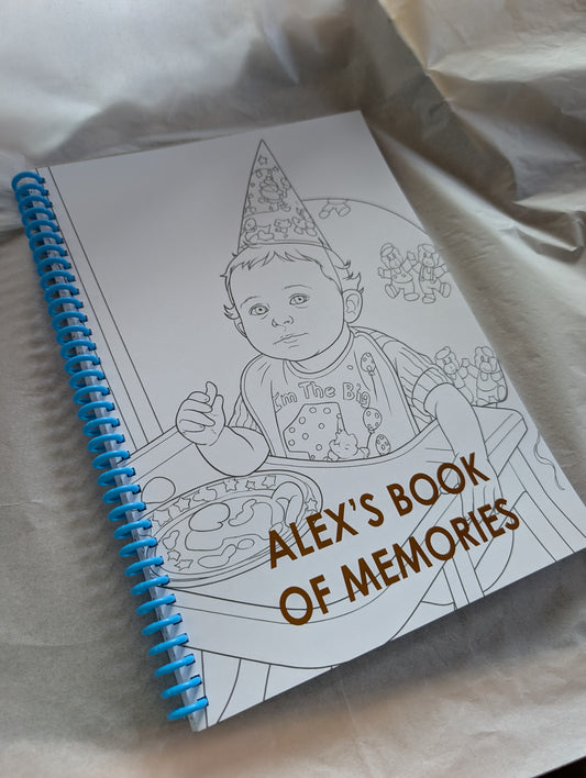 Custom Photo Colouring Book | Personalised A4 Line Art from Your Photos | Unique Gift for Kids & Adults
