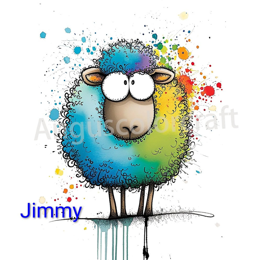 Rainbow Sheep Sweatshirt – Fun & Colourful Quirky Animal Print | Quirky Sheep Collection