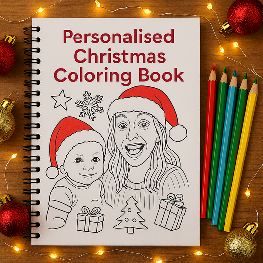 Personalised Christmas Colouring Book | Custom Gift Made From Your Photos