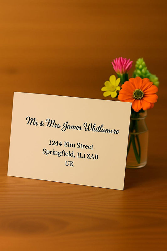 Custom Printed or Handwritten Envelopes - Weddings, Save the Dates, Invitations or Baby Showers