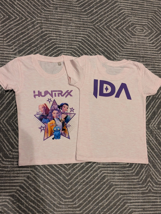 Huntrix K-Pop Fan T-Shirt (Kids & Adults, Pink or Purple)